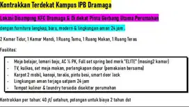 Kontrakkan Rumah Terdekat Kampus IPB Dramaga