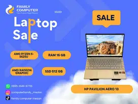 GAMING HP PAVILION AERO 13 RYZEN 5-5625U 16GB SSD 512GB RADEON-GARANSI