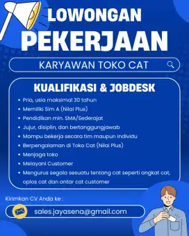 Lowongan Pekerjaan Karyawan Toko