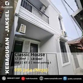 Dijual Murah Rumah Classic di Kebagusan Jakarta Selatan