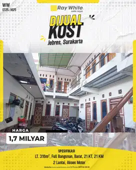 Kost Potensial di Jl. Pracanda, Jebres, Solo, Sebelah RS. Moewardi