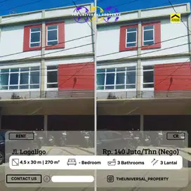 Disewakan Ruko 3Lt Poros Lagaligo Makassar Siap Pakai Strategis CR