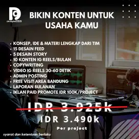 Jasa konten kreatif & admin sosmed - Hidupkan branding bisnismu