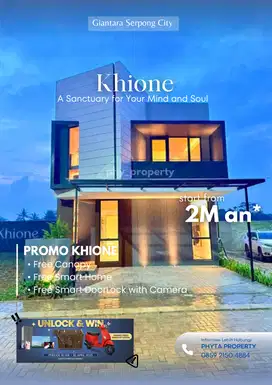 dijual rumah BARU Cluster Khione Giantara Serpong dekat stasiun