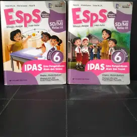 Paket 2 buku IPAS esps SD Kelas VI vol. 1&2 - Erlangga - preloved