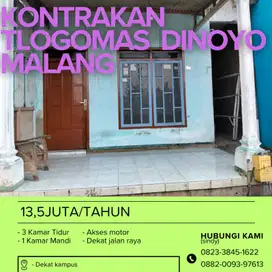 Kontrakkan 3 kamar murah Tlogomas Malang