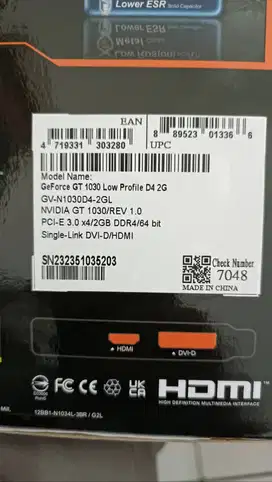 VGA Card Gigabyte GeForce GT 1030 2Gb DDR 4