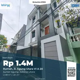 Rumah Dijual, Jl.Agung Utara, Sunter Agung, Tanjung Priok, Jakut