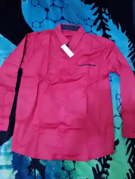 Kemeja merah slim fit murah