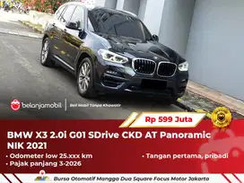 [ LOW KM ] BMW X3 X 3 2.0i G01 SDrive CKD AT Panoramic Hitam 2021 2022