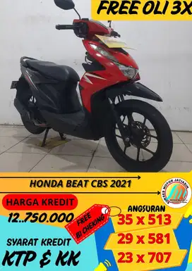 HONDA BEAT CBS 2021 BISA CASH DAN KREDIT