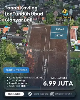 Dijual tanah kavling lokasi lodtunduh ubud gianyar bali