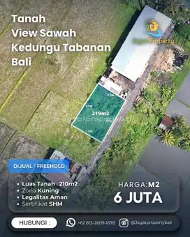 Dijual tanah lokasi kedungu tabanan bali