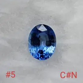 Batu permata natural blue sapphire Sri Lanka. Gem id card IGS