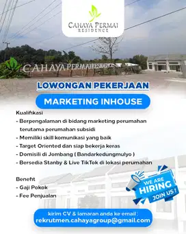 LOWONGAN KERJA MARKETING RUMAH SUBSIDI
