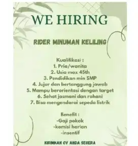 RIDER MINUMAN KELILING