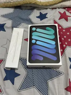 Ipad Mini 6 Space Gray Wifi Seluler Ex Ibox + Apple Pencil