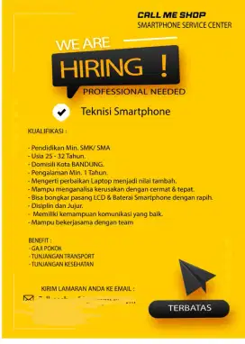 Lowongan Kerja Teknisi Handphone