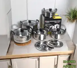 Panci Ndo Steamer Tutup Kaca ( SHINKO )