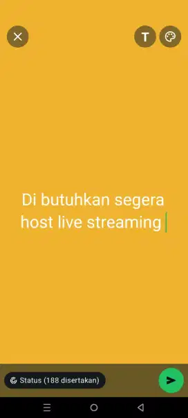 Di butuhkan segera host live
