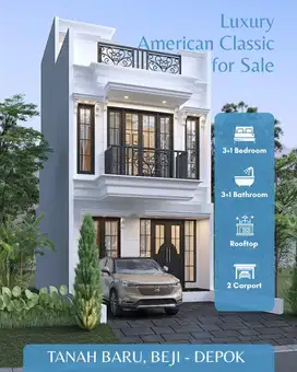 Rumah Exclusive Bergaya American Classic Dalam Komplek Di Tanah Baru,