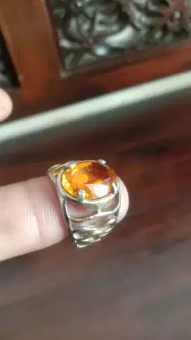 Cincin Batu Akik Yellow Citrien