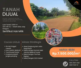 DIJUAL TANAH KOSONG – LOKASI STRATEGIS PEJATEN, JAKARTA SELATAN!