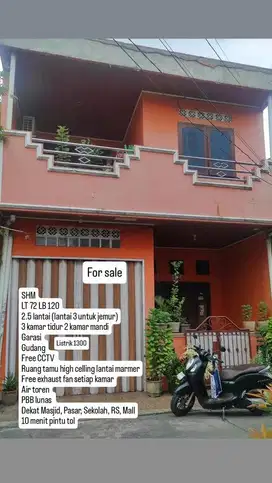 DIJUAL RUMAH 10 MENIT KE PINTU TOLL BEKASI TIMUR&STASIUN LRT JAYIMULYA