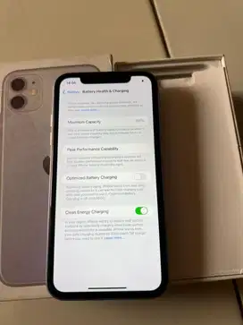 Iphone 11 ex inter 64gb warna purple imei regist