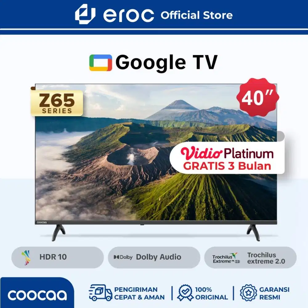 NEW COOCAA 40 inch GOOGLE TV-2K LED-TV (COOCAA 40Z65)
