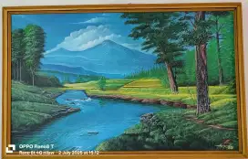 Lukisan asli alam gunung