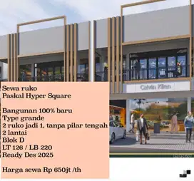 Termurah! Ruko baru Paskal Hyper Square bandung