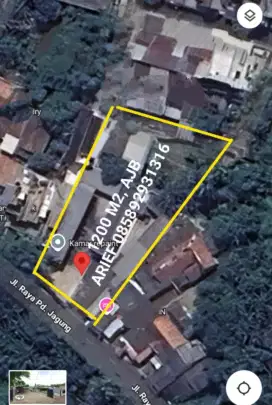 DIJUAL LAHAN USAHA 1200 M2 JALAN RAYA PONDOK JAGUNG, SERPONG UTARA