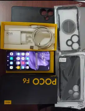 Poco f6 silver ram 12gb/512 gb full set mulus