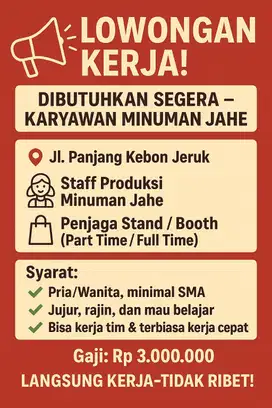 Produksi Wedan jahe dan jualan