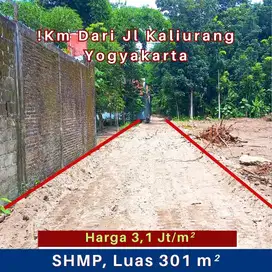 Tanah Kost Yogyakarta 1km Dari Jl Kaliurang SHM Pekarangan