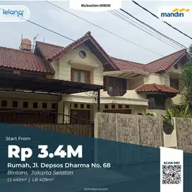 Rumah Dijual, Jl. Depsos Dharma,Bintaro, Pesanggrahan, Jakarta Selatan