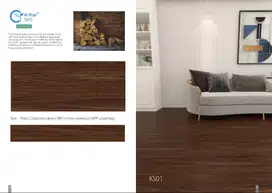 Lantai SPC Harga Permeter Vinyl Klik Motif Kayu Tebal 5mm