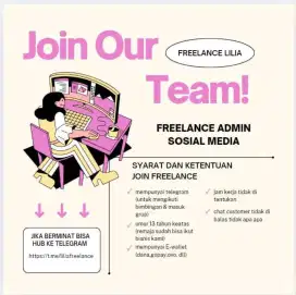 lagi butuh orang yang mau amanah join freelance