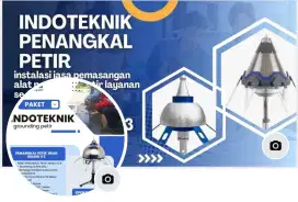 Agen toko ahli jasa pasang penangkal petir dan grounding mesin