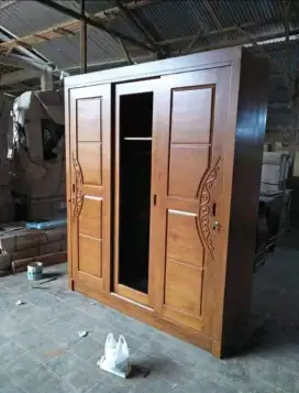 Almari baju minimalis jati 100%