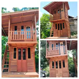 Bismillah Jual murah rumah kayu tingkat 2
