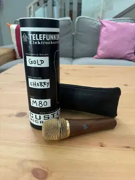 Telefunken M80 Cherry Body - Gold Grille Dynamic Vocal Microphone
