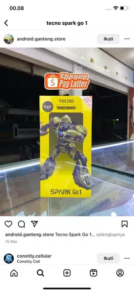 TECNO SPARK GO 1 4/128 baru resmi
