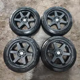 Velg Mobil Celong Belang TE37 RAYS VOLK RACING By Prospeed R16 dan Ban