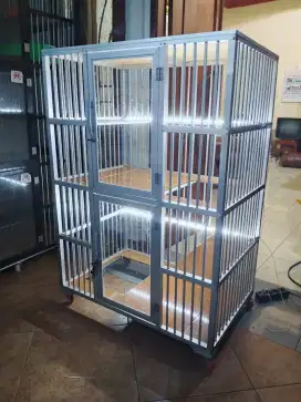 Kandang Kucing Aluminium 2 Pintu Preloved BSH Scottish Persia Himalaya