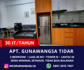 Gunawangsa Tidar 2BR ‼️ Sewa Apartemen Furnish Siap Huni Pusat Kota