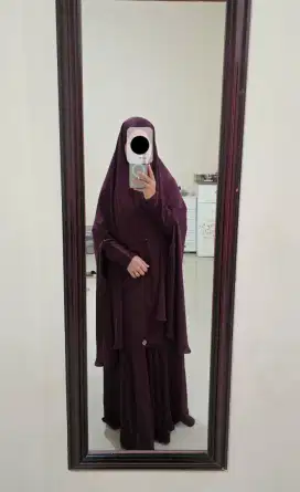 Preloved Set Abaya Khimar Brand HAFSHAH HAWWA