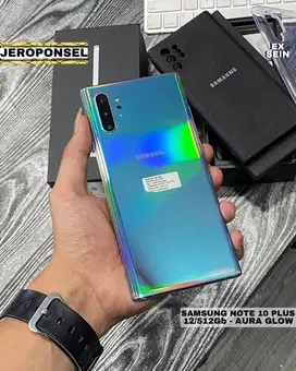 SAMSUNG NOTE 10 PLUS 12/512GB AURA GLOW EX SEIN FULL SET GARANSI