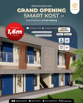 Dijual Rumah Kost Lokasi Strategis di Malang, Dekat Kampus UB,polinema
